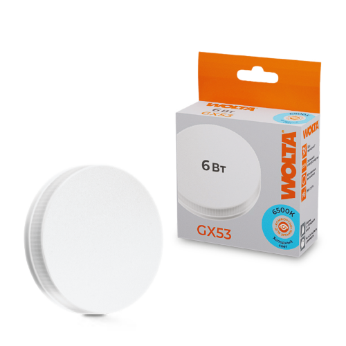 Светодиодная лампа WOLTA 25W75R6GX53 6Вт 6500K GX53 - фото 1.