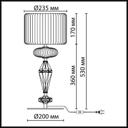 Настольная лампа «ODEON LIGHT EXCLUSIVE» 5414/2T, серия: TERRA