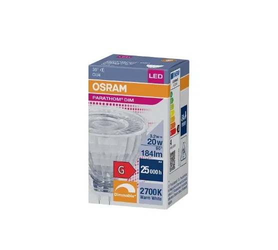 Лампа светодиодная MR11 3.2W/927 (=20W) DIM 36° 12V GU4 | PARATHOM Spot | - OSRAM. Фото 2