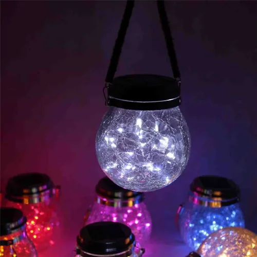 Светильник декоративный горшочек на солнечных батареях, white, GOR1 - фото I