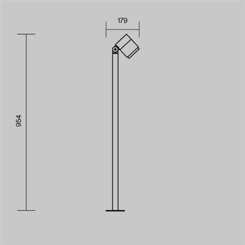 Ландшафтный светильник Spira 3000К 12Вт IP 65 (Черный) - фото 8