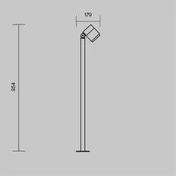 Ландшафтный светильник Spira 3000К 12Вт IP 65 (Черный)