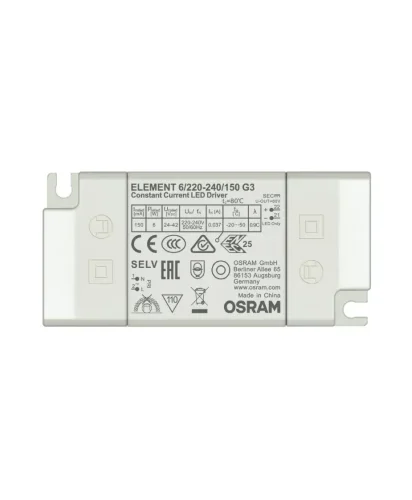 Драйвер для светодиодов ELEMENT G3 6/220-240/150mA | 6W 24-42V | - OSRAM. Фото 2