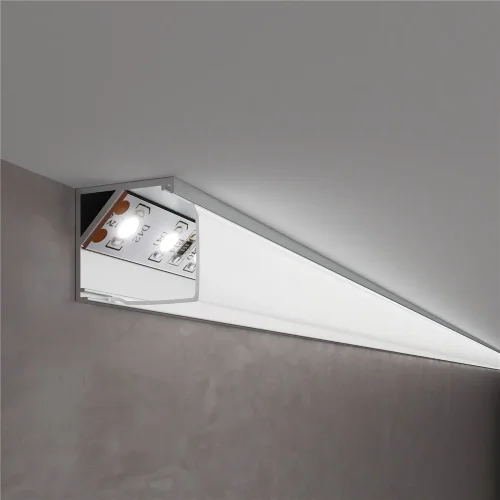 Квадратный угловой алюминиевый профиль для светодиодной ленты LL-2-ALP009 - фото