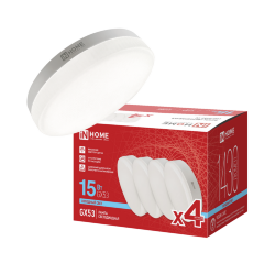Лампа светодиодная LED-GX53-VC 4PACK 15Вт 230В 6500К 1430Лм (4шт./упак.) IN HOME