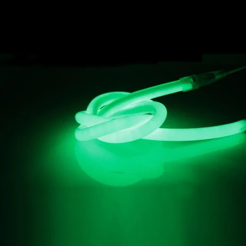 Светодиодный гибкий неон круглый 14мм 220V green LN409 - фото I