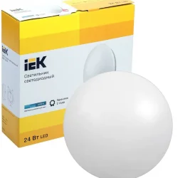 Светильник светодиодный ДПБ 1003 24Вт 4000К IP20 круг бел. IEK LDPB0-1003-24-4000-K01