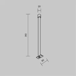 Жесткий подвес для уличной трековой системы Elasity IP (Черный)