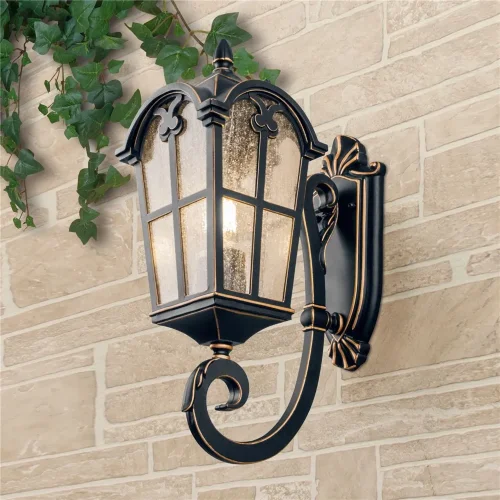 Уличный настенный светильник Mira U черное золото IP44 Mira U черное золото - фото 2