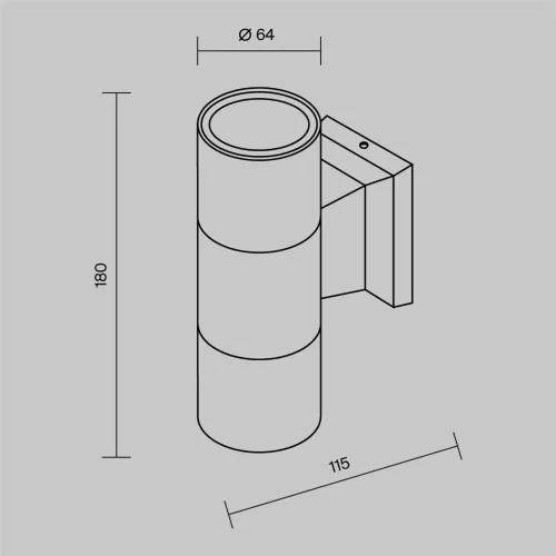 Настенный светильник (бра) Bowery GU10х2 50Вт IP 54 (Серый) - фото 3