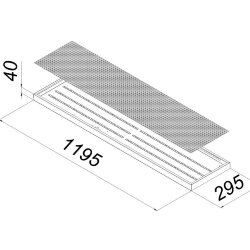 Подвесной офисный светодиодный светильник 60 Вт IP20 1195x295x40 мм 3000К Призма