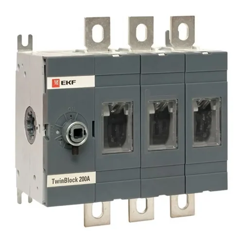 Рубильник 3п 200А без рукоятки управления TwinBlock PROxima EKF tb-s-200-3p - фото