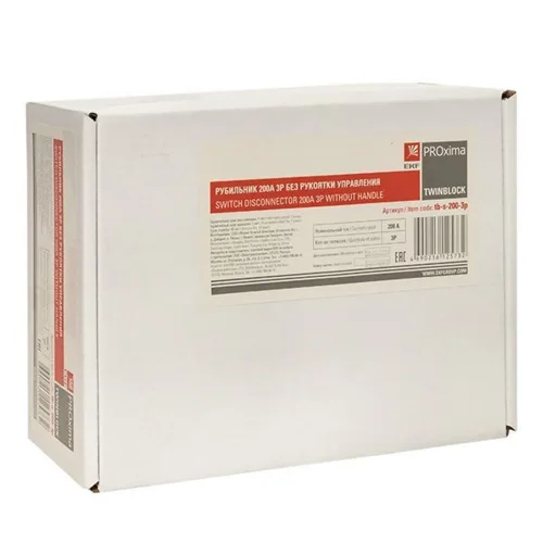 Рубильник 3п 200А без рукоятки управления TwinBlock PROxima EKF tb-s-200-3p - фото 6