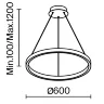 Подвесной светильник Рим / Rim 3000-4000К 36Вт (Черный) MOD058PL-L32BK - фото 6