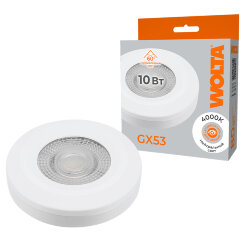 Светодиодная лампа WOLTA WSTD-GX-10W4KGX53-WL с линзой 10Вт 4000K GX53 Белый