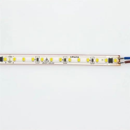 Светодиодная лента 220VAC, 2835, 120led/m, 4.8W/m, warm white 3000K, A118, IP67, 10mm, со скотчем - фото III