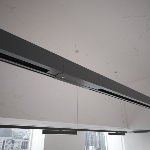 Коннектор прямой для трехфазного шинопровода черный - Фото 2