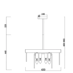 Подвесной светильник Freya FR5104PL-06BS3 (Латунь)