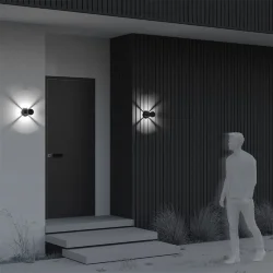 Настенный светильник (бра) Vint 3000K 9Вт IP 65 (Графит)