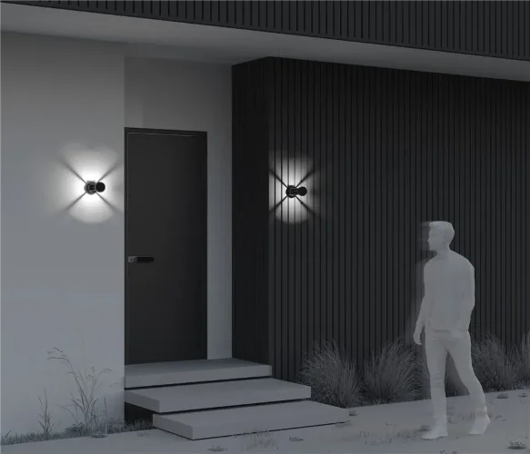 Настенный светильник (бра) Vint 3000K 9Вт IP 65 (Графит) - фото 5