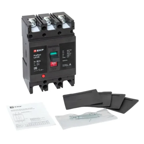 Выключатель автоматический 3п 80А 18кА LS125 ProPact EKF mccb-125-18-3-80-ls - фото 2