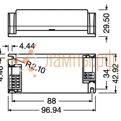 Драйвер для светодиодов OT FIT 40/220-240/1A0 NFC | 12-42W 18-40V | Программируемый ток 700-1050мА | - OSRAM
