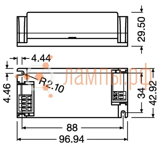 Драйвер для светодиодов OT FIT 40/220-240/1A0 NFC | 12-42W 18-40V | Программируемый ток 700-1050мА | - OSRAM. Фото 3