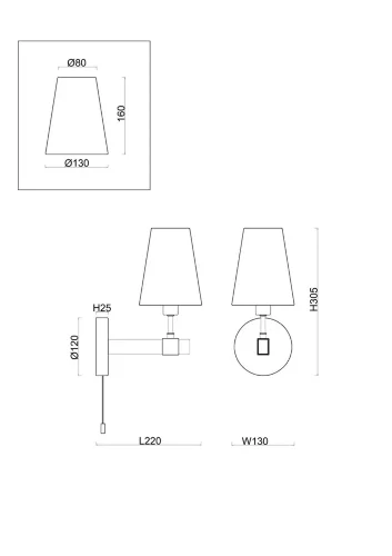 Настенный светильник (бра) FR5268WL-01B Слияние / Fusion E14x1 (Черный) FR5268WL-01B - фото