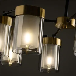 Подвесной светильник Freya FR5432PL-08BBS (Черный и Латунь)