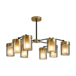 Подвесной светильник Лора / Lora (Черный и Латунь) FR5432PL-08BBS