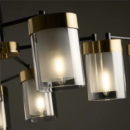 Подвесной светильник Лора / Lora (Черный и Латунь) FR5432PL-08BBS - фото 2