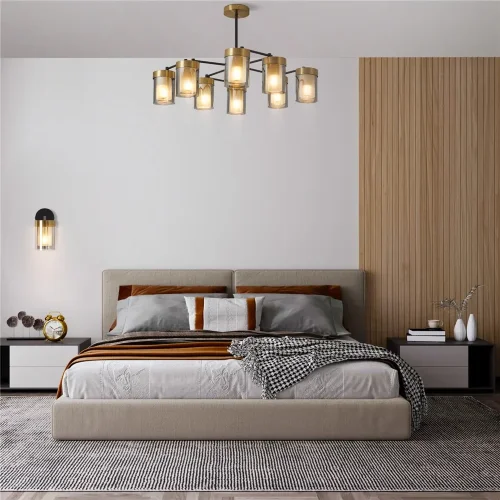 Подвесной светильник Лора / Lora (Черный и Латунь) FR5432PL-08BBS - фото 5