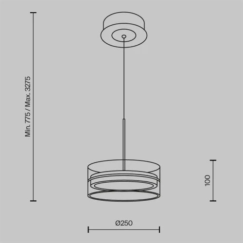 Подвесной светильник Dress code 3000К 18Вт (Черный и Латунь) - фото