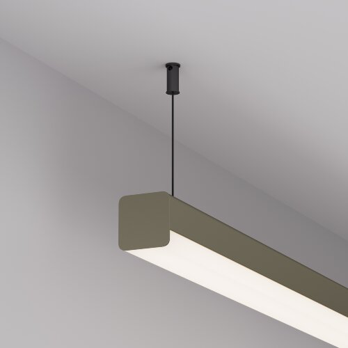 Профиль с экраном LINE-D-3030-2000 SQUARE OLIVE GREY+OPAL (Arlight, Алюминий) 055097 - фото 5