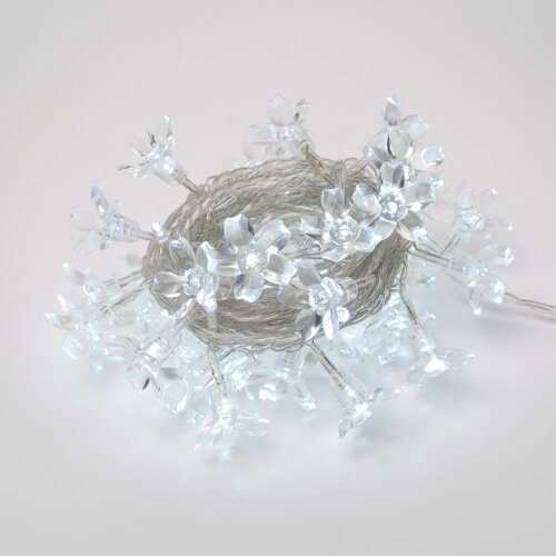 ULD-S0700-050-DTA WHITE IP20 WHITE SAKURA Гирлянда светодиодная с контроллером Сакура белая, 50 светодиодов, 7 м, белая.IP20.провод прозрачный - фото 2