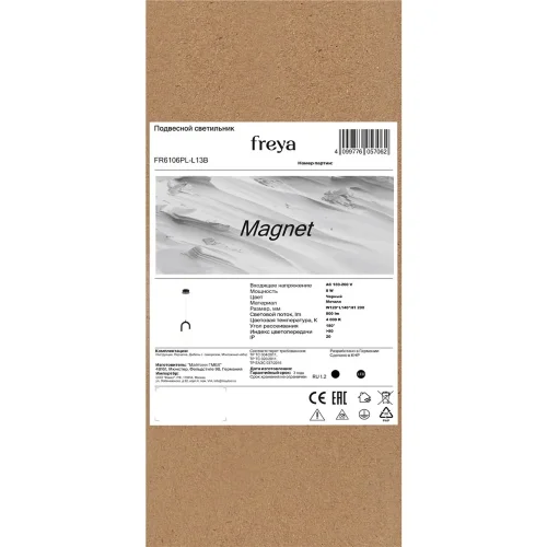 Подвесной светильник FR6106PL-L13B Магнит / Magnet 8 Вт LED (Черный) FR6106PL-L13B - фото 6