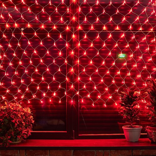 ULD-N2520-240-DTA RED IP20 Сетка светодиодная с контроллером, 240 светодиодов, 2.5х2 м, красная, IP20, провод прозрачный - фото 8