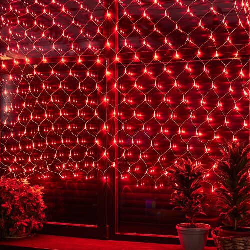 ULD-N2520-240-DTA RED IP20 Сетка светодиодная с контроллером, 240 светодиодов, 2.5х2 м, красная, IP20, провод прозрачный - фото 9