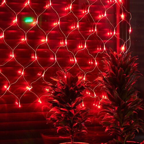 ULD-N2520-240-DTA RED IP20 Сетка светодиодная с контроллером, 240 светодиодов, 2.5х2 м, красная, IP20, провод прозрачный - фото 10