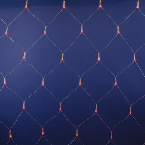 ULD-N2520-240/DTA RED IP20 Сетка светодиодная с контроллером, 240 светодиодов, 2.5х2 м, красная, IP20, провод прозрачный - фото