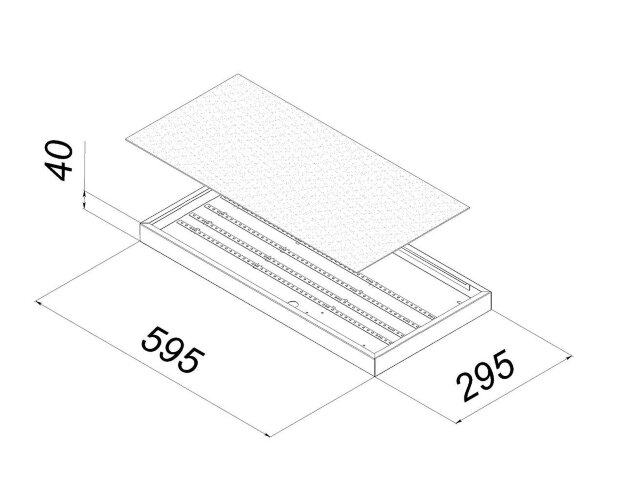 Универсальный офисный светодиодный светильник 40 Вт IP44 595x295x40 мм 3000K Опал - фото 2