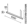 Линейный светильник подвесной 4000K 35x35 20 Вт (Серебро, 1 м) LL312004 (Серебро) LL312004 - фото 8