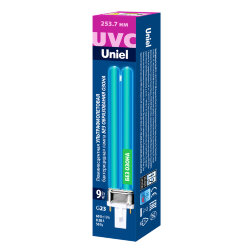 ESL-PL-9-UVCB-G23-CL Лампа люминесцентная ультрафиолетовая бактерицидная, Спектр UVC 253.7нм