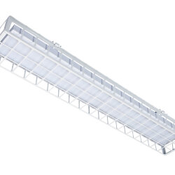 Накладной светодиодный светильник для спортзалов с защитной решеткой 80 Вт IP44 1280x250x95 мм 3000К Опал