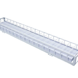 Накладной светодиодный светильник для спортзалов с защитной решеткой 80 Вт IP44 1280x250x95 мм 3000К Опал