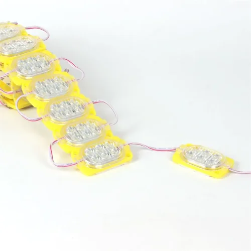 Светодиодный модуль 6 led 2835 MOD103 (12V, 1.2W, yellow, IP65) - фото II