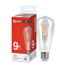 Лампа светодиодная LED-ST64-deco 9Вт 230В Е27 4000К 1140Лм прозрачная IN HOME - Фото