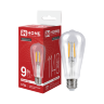 Лампа светодиодная LED-ST64-deco 9Вт 230В Е27 4000К 1140Лм прозрачная IN HOME - Фото