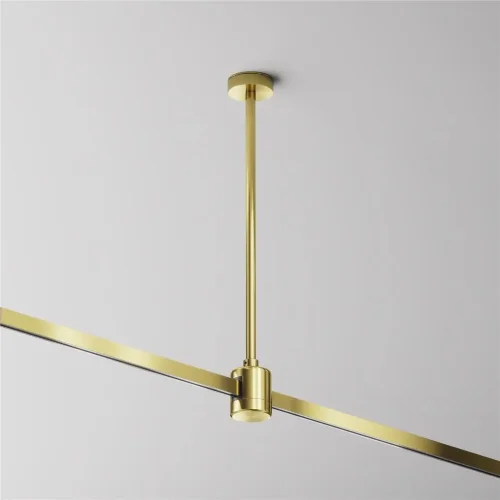 Крепление потолочное Medium 300мм с прямым коннектором питания Flarity латунь (Латунь) - фото 5