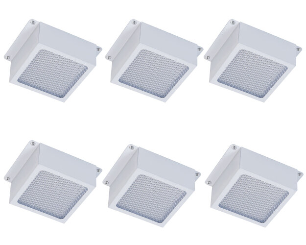 Универсальный офисный светодиодный светильник Грильято комплект 6 шт 48 Вт IP20 100x100x40 мм 6000K Призма - фото